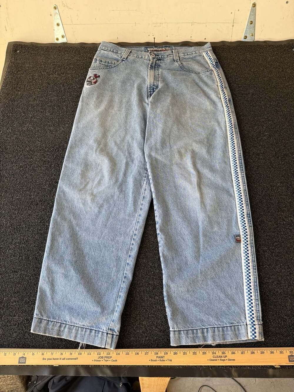 Vintage 90s JNCO Jeans Bulldog Light Wash Baggy Denim Pants